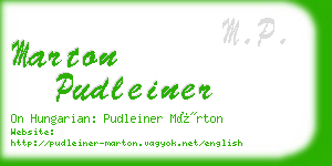 marton pudleiner business card